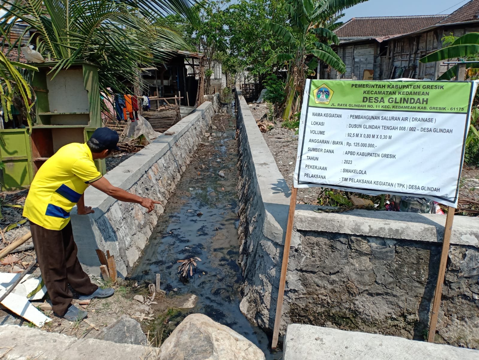 Tanggulangi Bencana Banjir Pemdes Glindah Kedamean Gresik Bangun